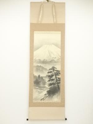 貞史筆　富士山水　肉筆紙本掛軸